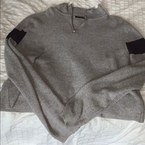 RARE! Brandy Melville grey arm navy stripe sweater
